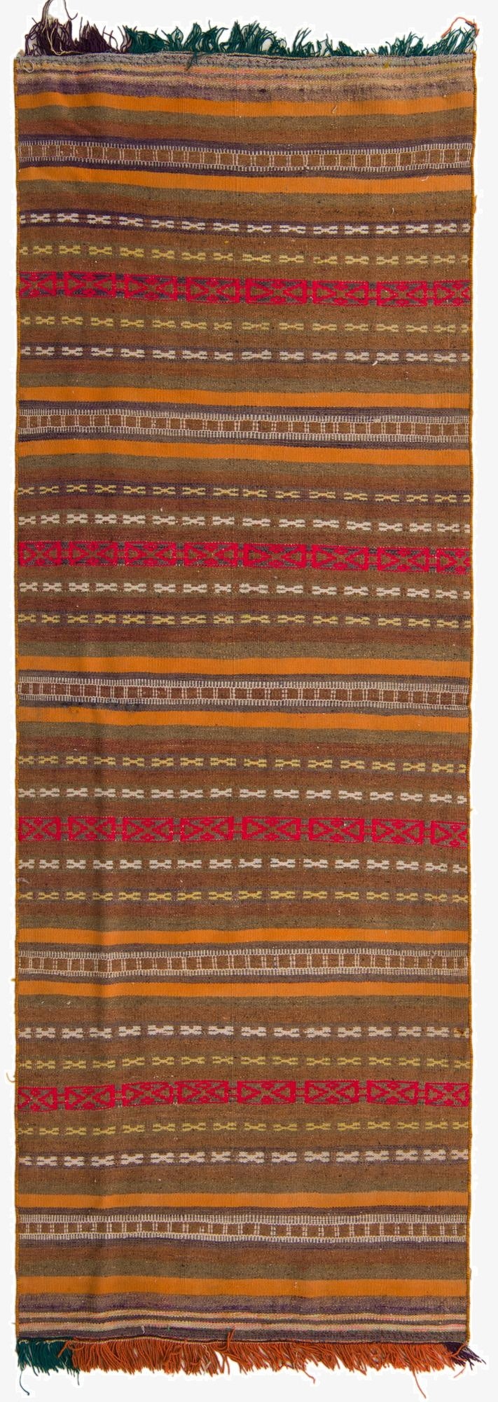 3' 6 x 10'  Hand Woven Kilim Fars Wool Runner Rug