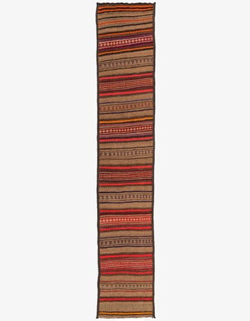 1' 10 x 10' Hand Woven Kilim Fars Wool Runner Rug