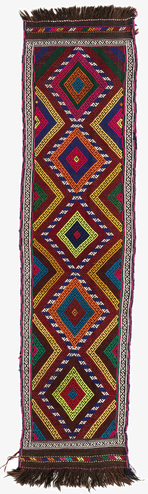 2' x 7' 10  Hand Knotted Kilim Fars Persian Wool Runner Rug