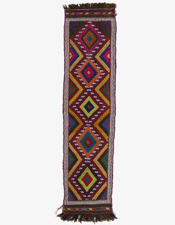 2' x 7' 10 Hand Knotted Kilim Fars Persian Wool Runner Rug