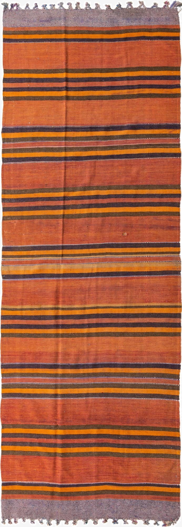 4' 2 x 13' 4  Hand Woven Kilim Fars Wool Runner Rug