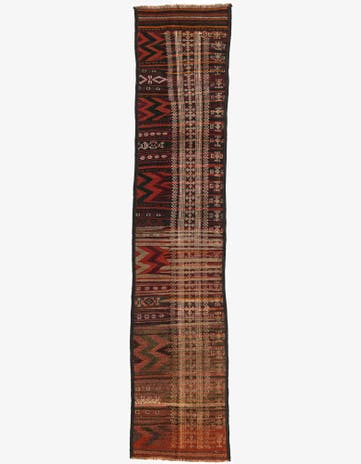 2' x 9' 9 Hand Knotted Kilim Fars Persian Wool Runner Rug
