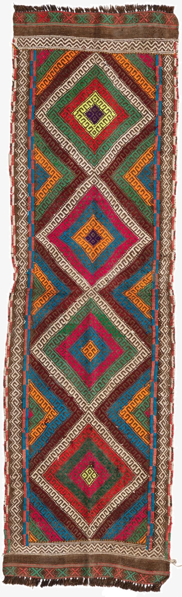 1' 10 x 6' 2  Hand Knotted Kilim Fars Persian Wool Runner Rug