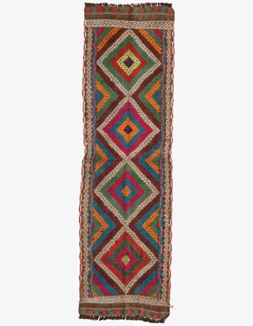 1' 10 x 6' 2 Hand Knotted Kilim Fars Persian Wool Runner Rug
