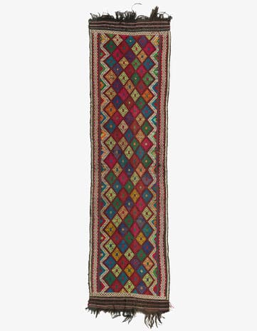 2' x 7' 7 Hand Knotted Kilim Fars Persian Wool Runner Rug