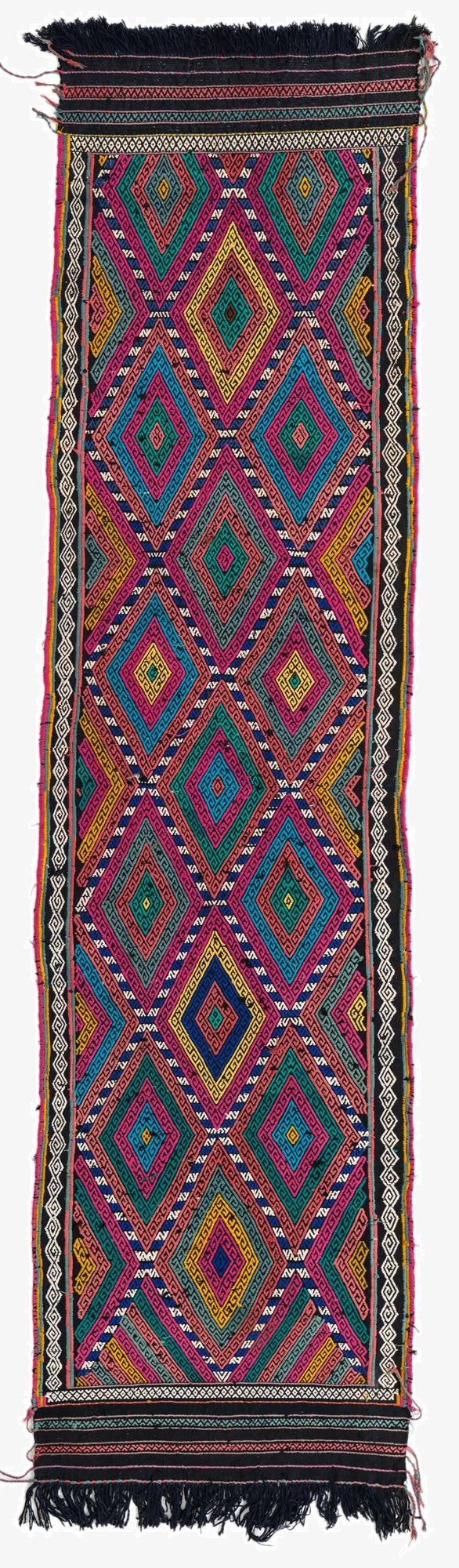 2' 3 x 8' 9  Hand Knotted Kilim Fars Persian Wool Runner Rug