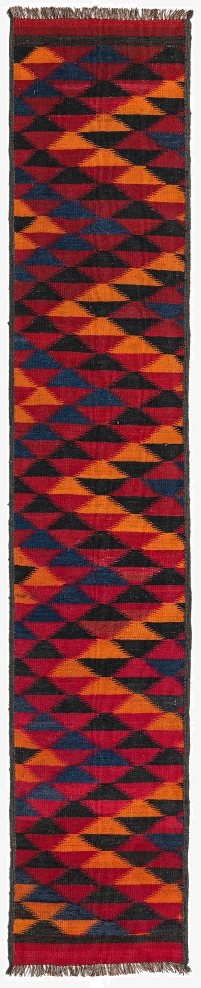 1' 10 x 10' 9  Hand Woven Kilim Fars Wool Runner Rug