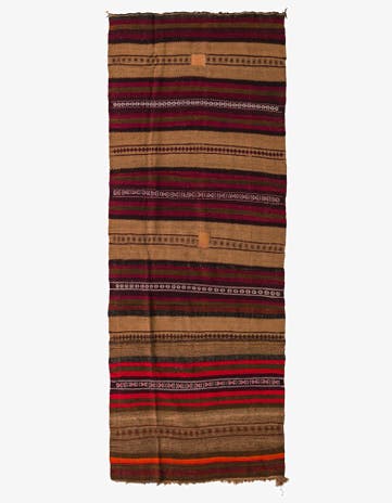 3' 9 x 10' 2 Hand Woven Kilim Fars Wool Runner Rug