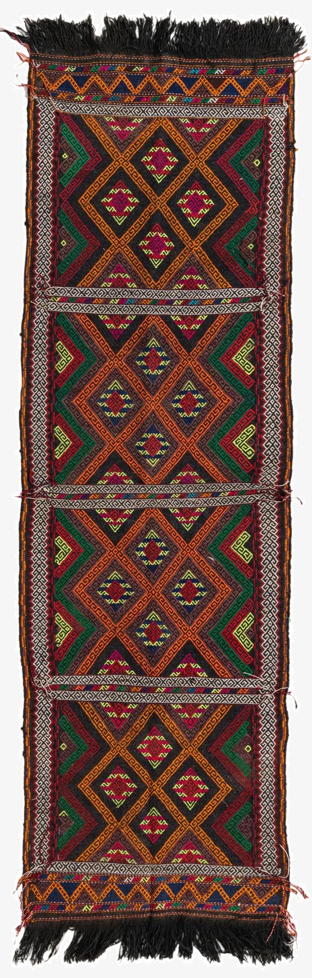 2' 4 x 8'  Hand Woven Kilim Fars Wool Runner Rug