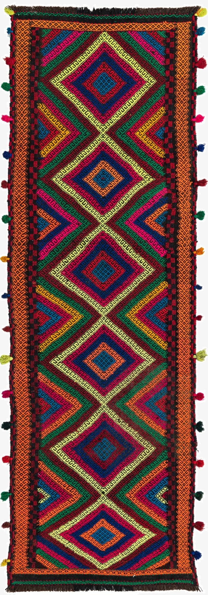 2' 3 x 7' 7  Hand Woven Kilim Fars Wool Runner Rug