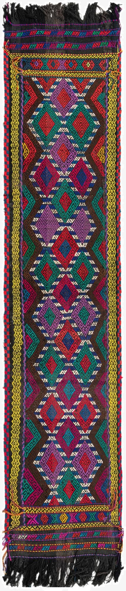 1' 9 x 8' 1  Hand Woven Kilim Fars Wool Runner Rug