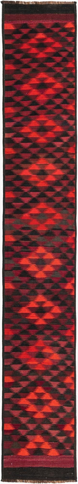 2' 2 x 14'  Hand Woven Kilim Fars Wool Runner Rug