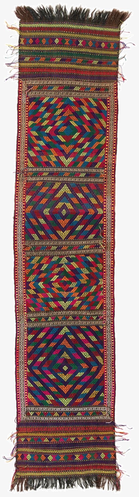 2' 3 x 10' 2  Hand Knotted Kilim Fars Persian Wool Runner Rug