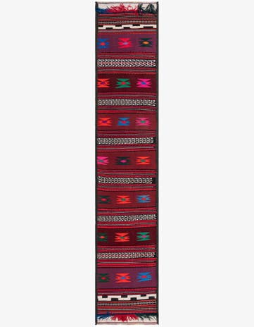 1' 10 x 10' 2 Hand Woven Kilim Fars Wool Runner Rug