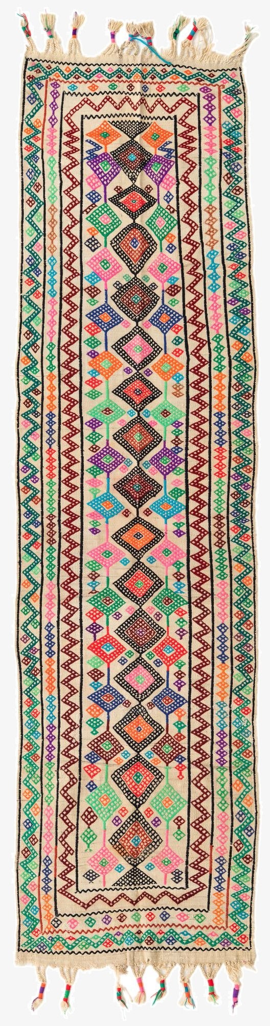 2' 5 x 9'  Hand Knotted kilim Fars Persian Wool Runner Rug