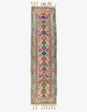 2' 5 x 9' Hand Knotted kilim Fars Persian Wool Runner Rug