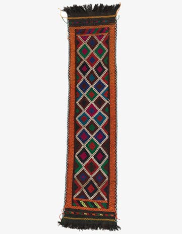 2' 2 x 9' Hand Knotted Kilim Fars Persian Wool Runner Rug