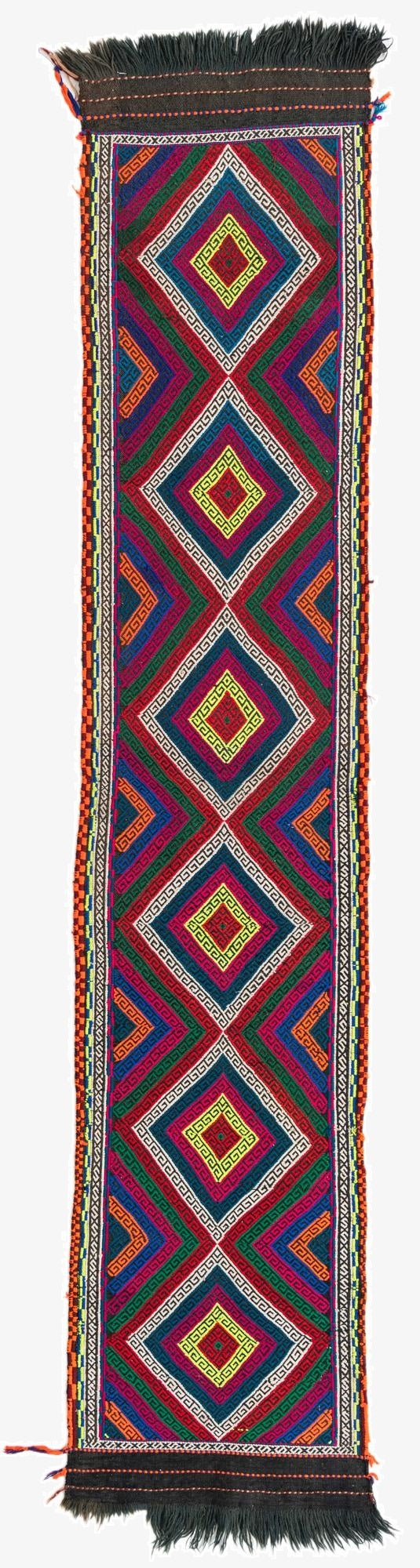 2' x 9' 9  Hand Knotted Kilim Fars Persian Wool Runner Rug