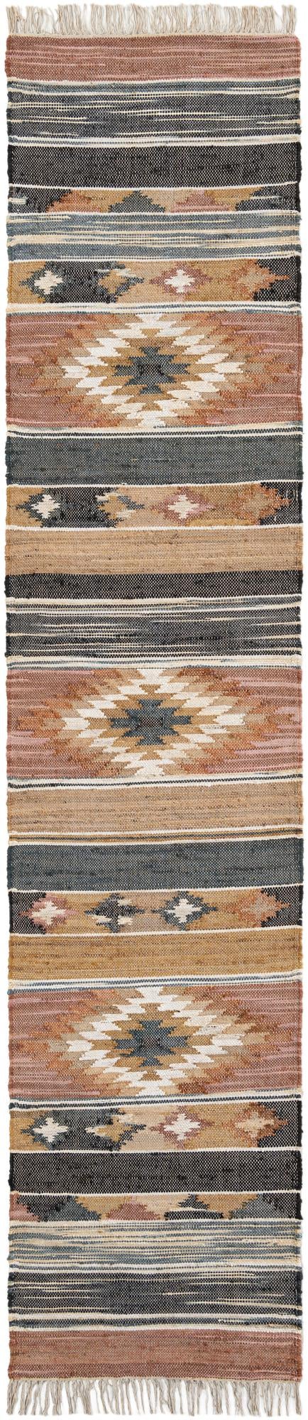 2' 4 x 11' 2 Hand Woven Kilim Jute Runner Rug