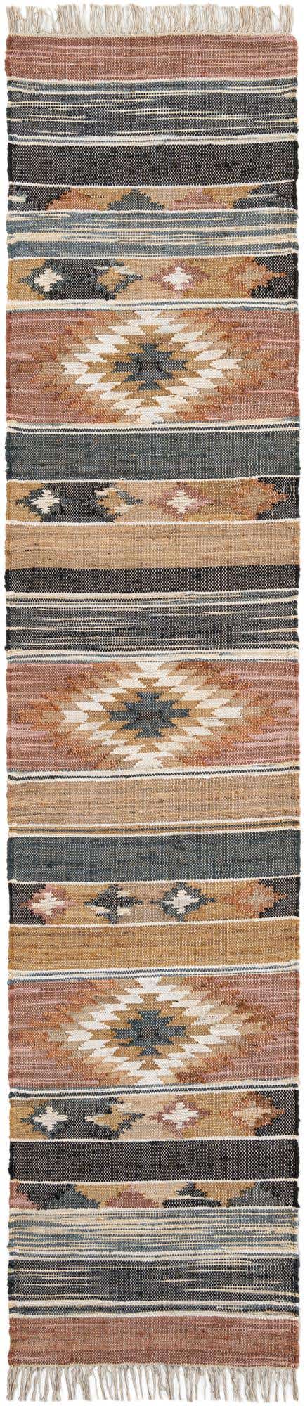 2' 4 x 11' 2 Hand Woven Kilim Jute Runner Rug