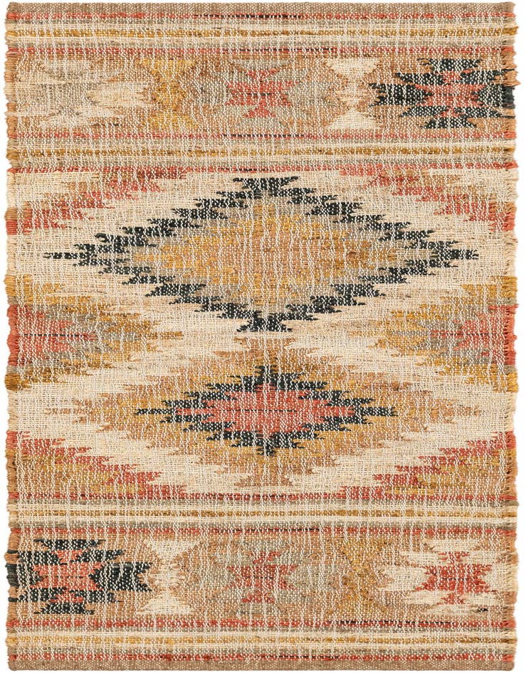 Detail image of 2' x 5' 1 Hand Woven Kilim Jute Runner Rug