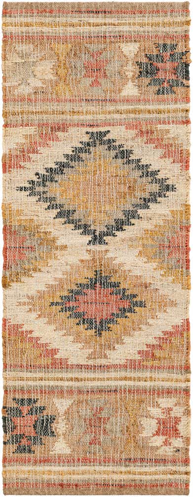 2' x 5' 1 Hand Woven Kilim Jute Runner Rug