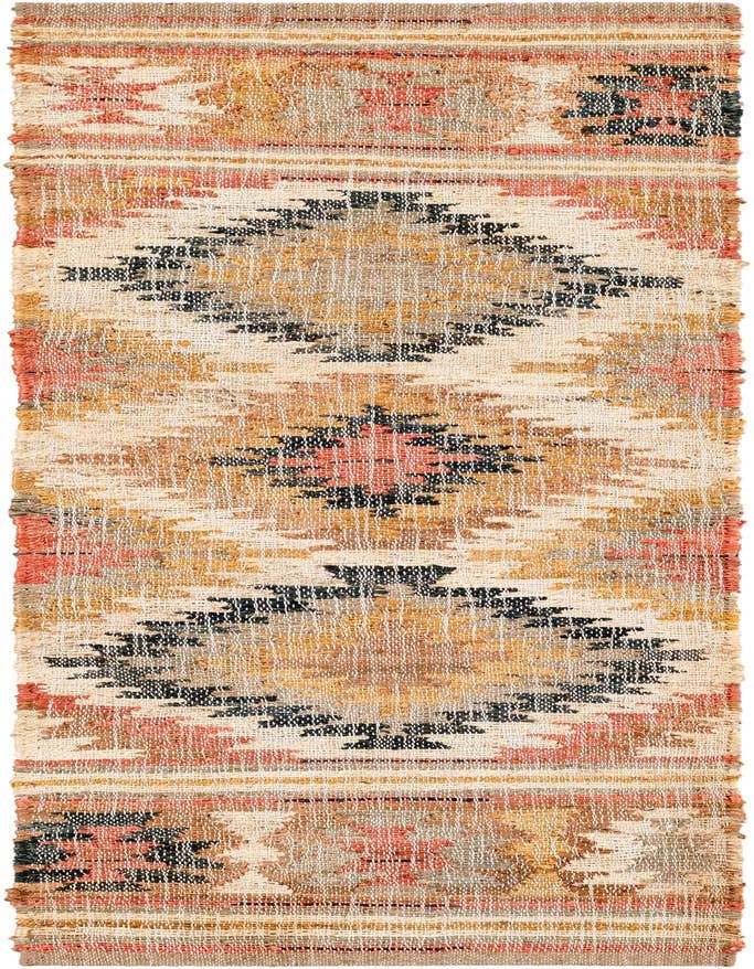 Detail image of 2' x 6' 1 Hand Woven Kilim Jute Runner Rug