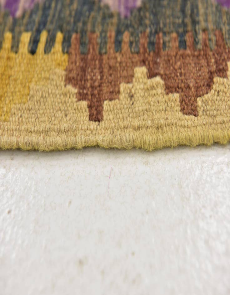 Detail image of 3' 4 x 6' 2  Hand Woven Kilim Maymana Wool Runner Rug