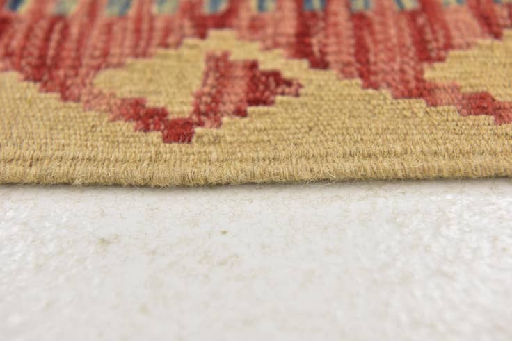 Detail image of 3' 3 x 6' 5 Hand Woven Kilim Maymana Wool Runner Rug