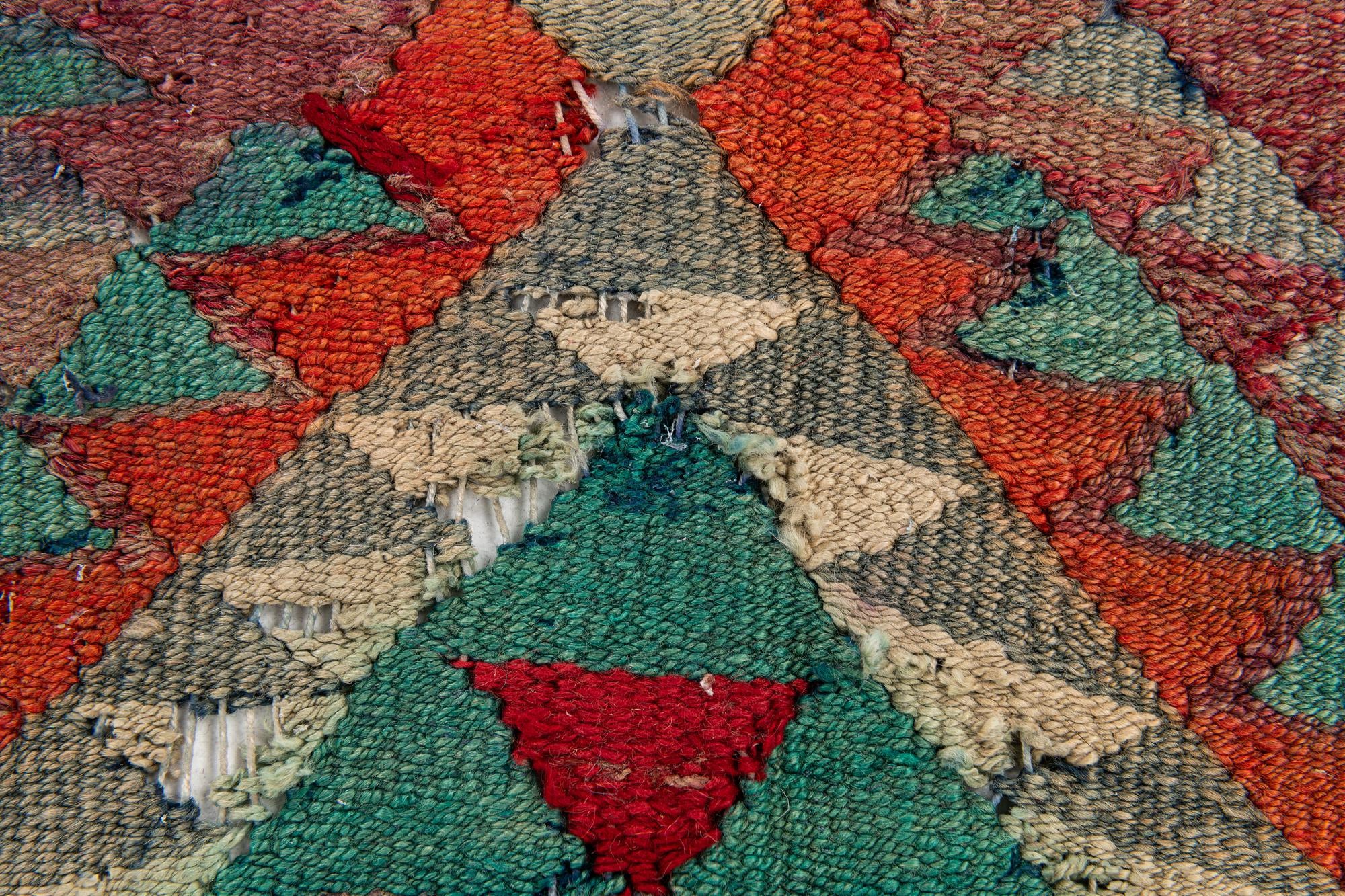 4' 4 x 9' 7 Hand Woven Kilim Maymana Runner Rug