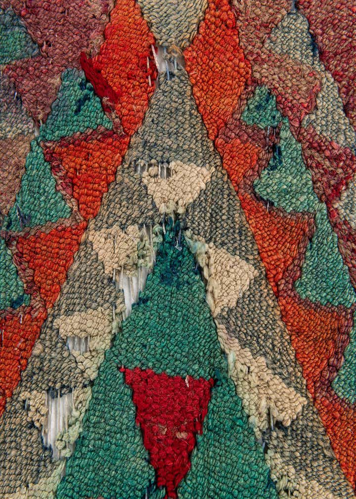 4' 4 x 9' 7 Hand Woven Kilim Maymana Runner Rug