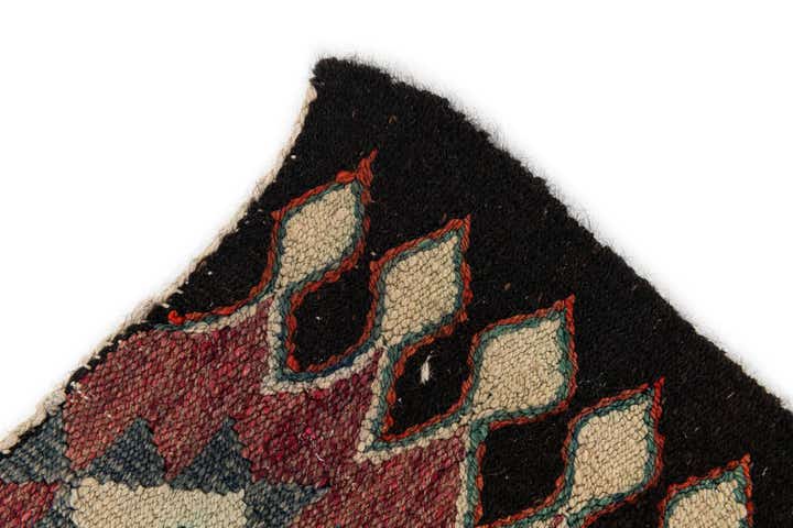 4' 4 x 9' 7 Hand Woven Kilim Maymana Runner Rug