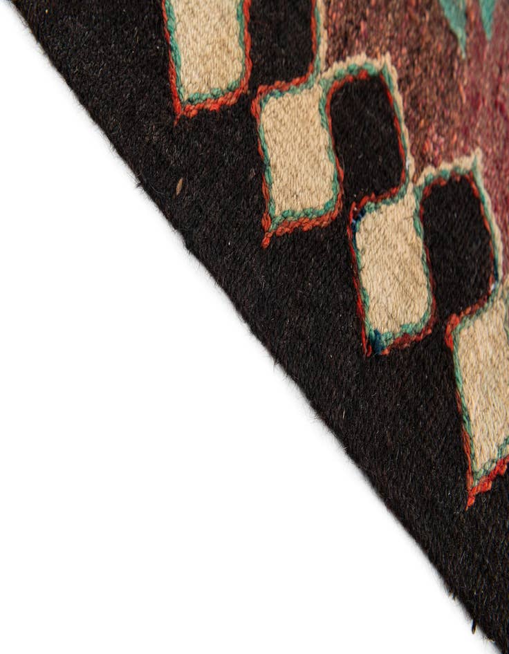 Detail image of 4' 4 x 9' 7 Hand Woven Kilim Maymana Runner Rug