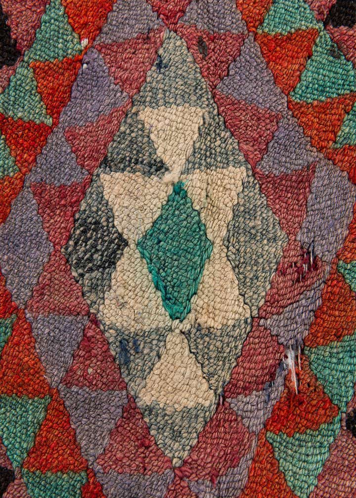 4' 4 x 9' 7 Hand Woven Kilim Maymana Runner Rug