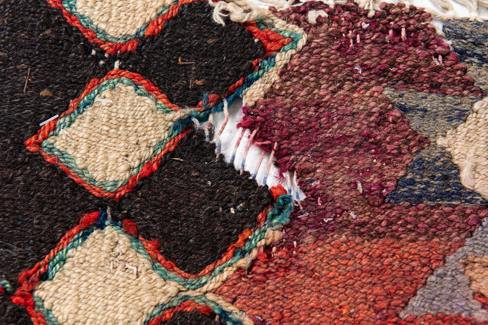 4' 4 x 9' 7 Hand Woven Kilim Maymana Runner Rug