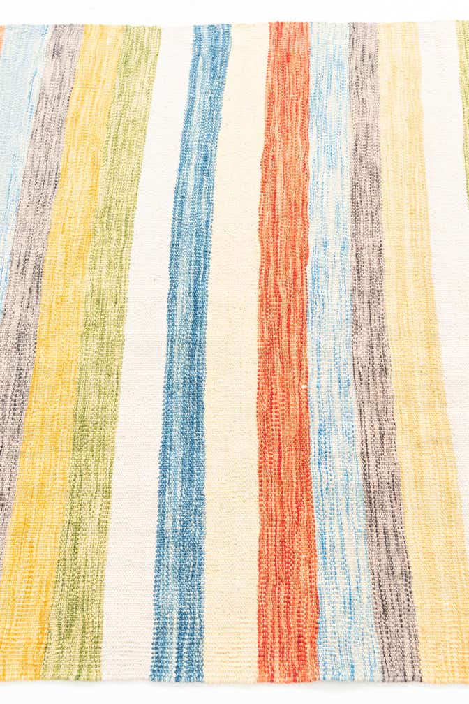 3' 2 x 6' 6 Hand Woven Kilim Maymana Wool Runner Rug