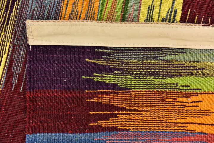 2' 6 x 7' 9 Hand Woven Kilim Modern Wool Runner Rug