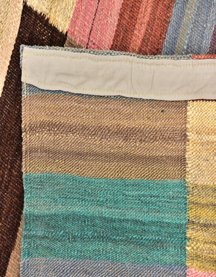 Detail image of 2' 8 x 9' 9  Hand Woven Kilim Modern Wool Runner Rug