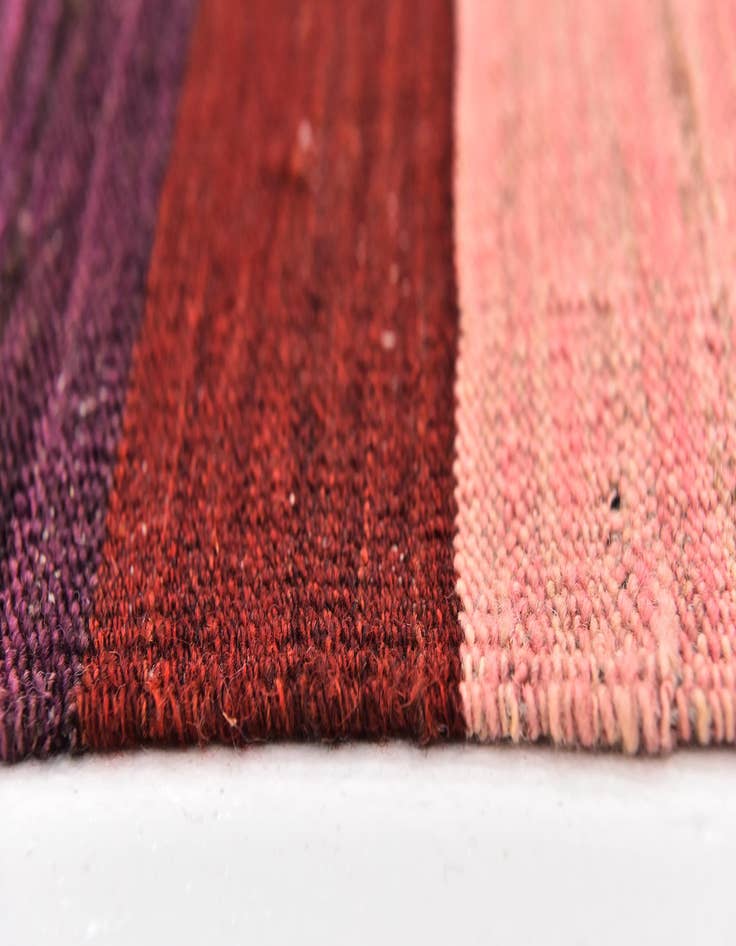 Detail image of 2' 8 x 9' 9  Hand Woven Kilim Modern Wool Runner Rug