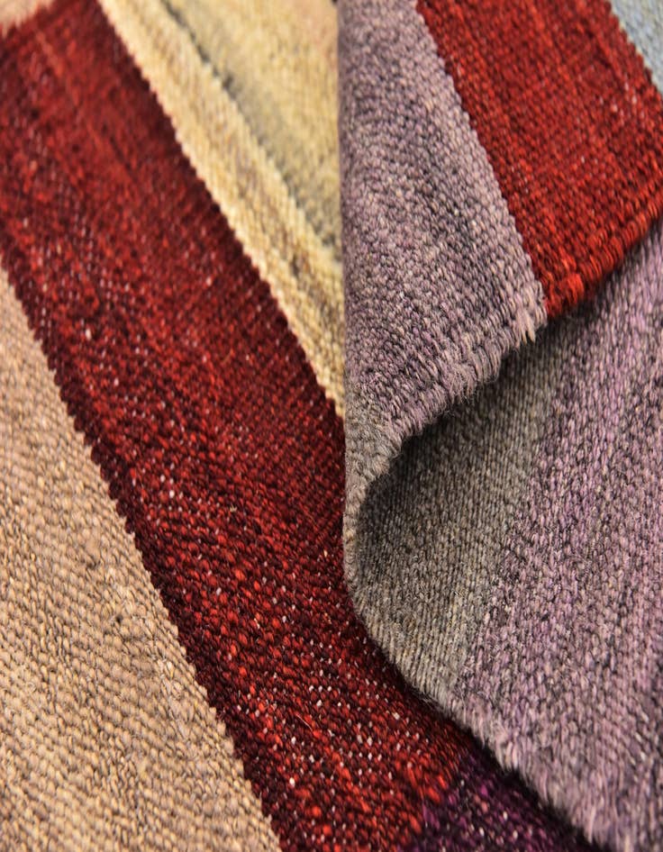 Detail image of 2' 8 x 9' 9  Hand Woven Kilim Modern Wool Runner Rug