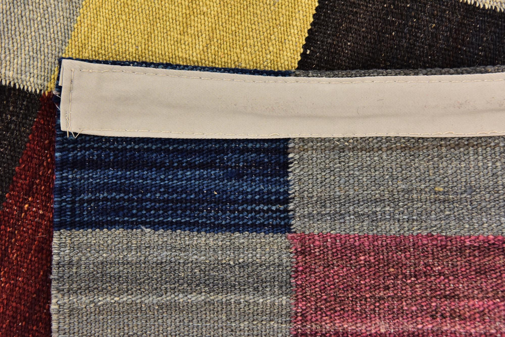 2' 9 x 6' 7 Hand Woven Kilim Modern Wool Runner Rug