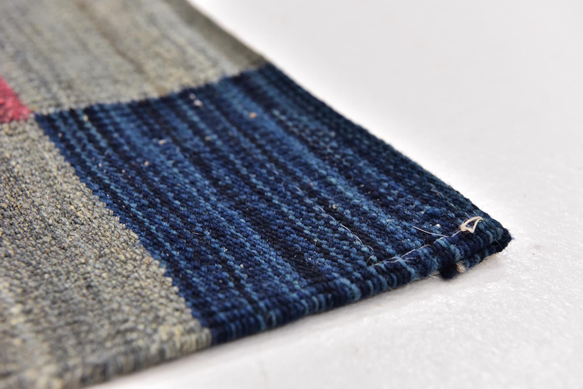 2' 9 x 6' 7 Hand Woven Kilim Modern Wool Runner Rug