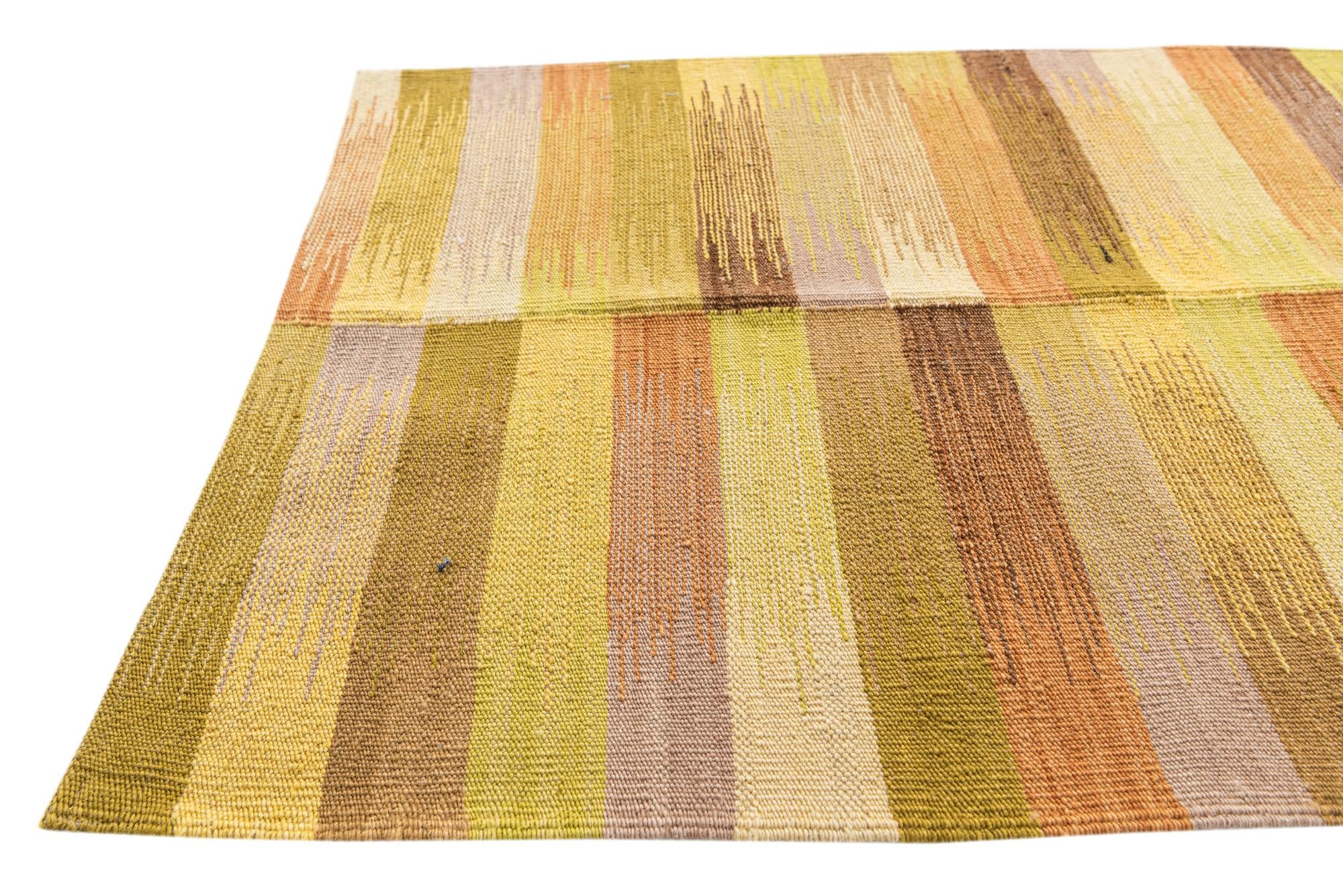 2' 6 x 9' 8 Hand Woven Kilim Modern Wool Runner Rug