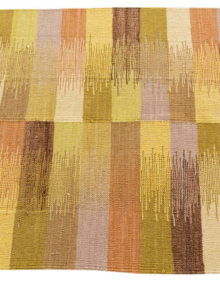 Detail image of 2' 6 x 12' 6  Hand Woven Kilim Modern Wool Runner Rug