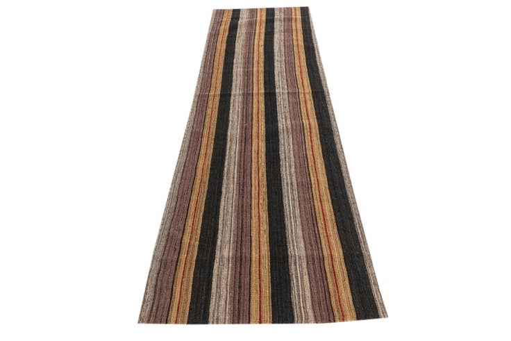 Detail image of 2' 8 x 9' 4 Hand Woven Kilim Modern Wool Runner Rug