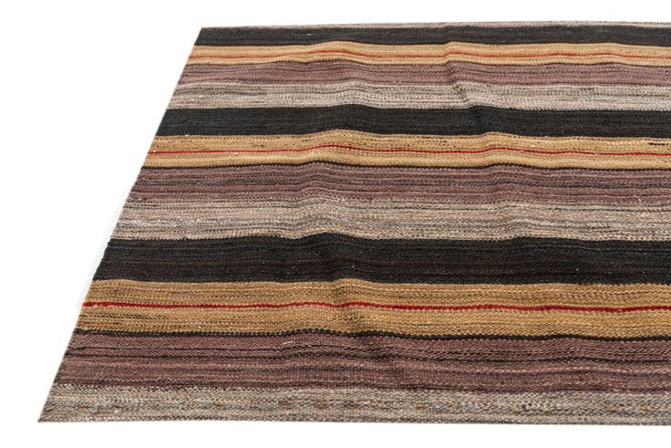 Detail image of 2' 8 x 9' 4 Hand Woven Kilim Modern Wool Runner Rug