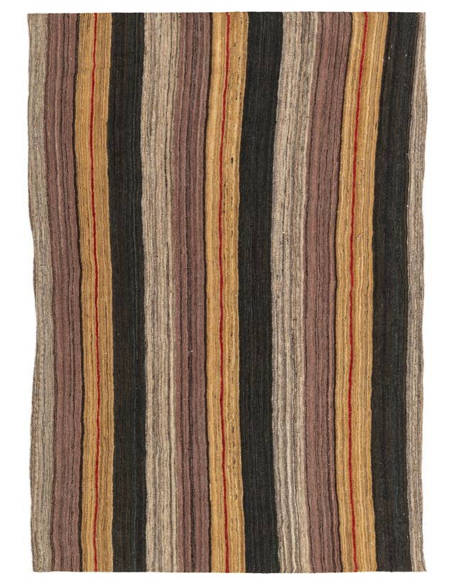 Detail image of 2' 8 x 9' 4 Hand Woven Kilim Modern Wool Runner Rug