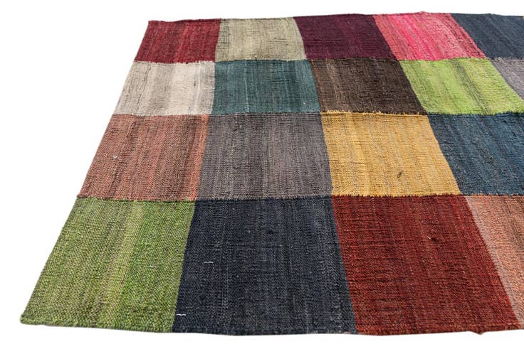 Detail image of 2' 9 x 9' 8 Hand Woven Kilim Modern Wool Runner Rug