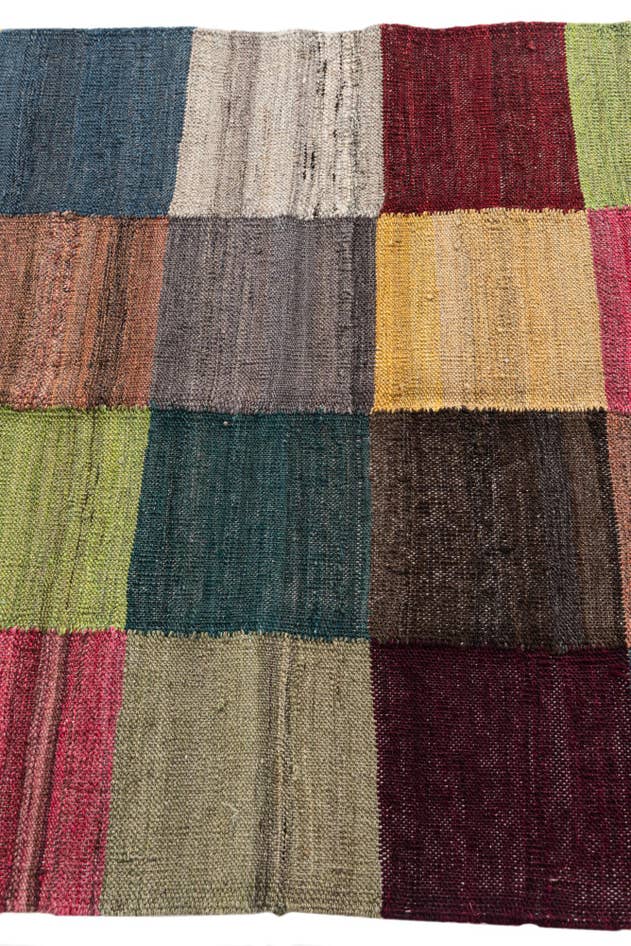 Detail image of 2' 9 x 9' 8 Hand Woven Kilim Modern Wool Runner Rug