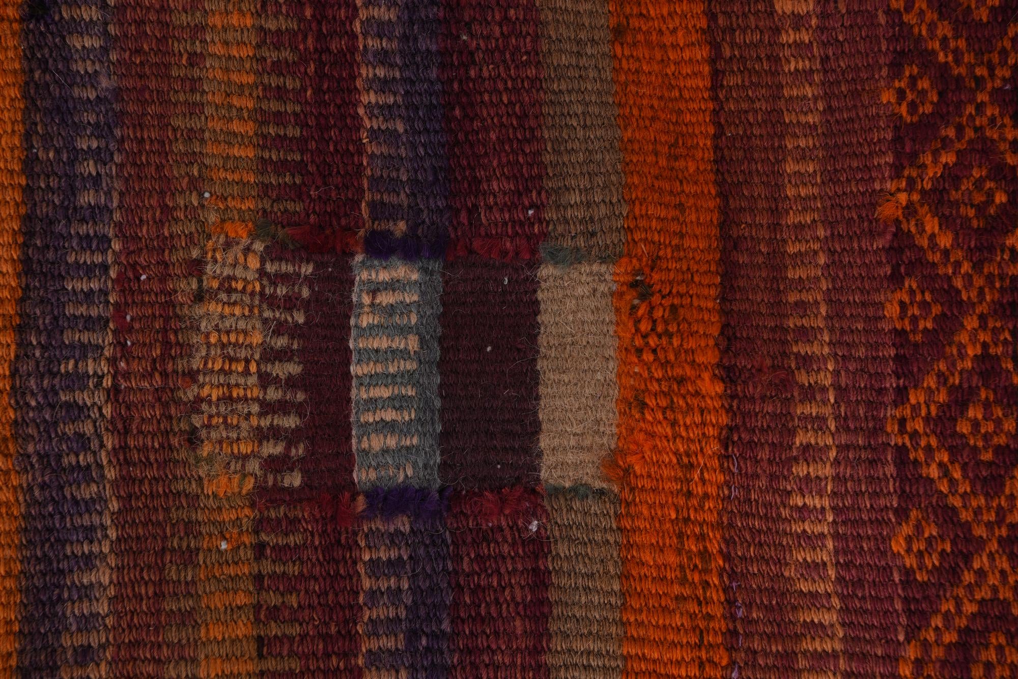 3' 9 x 11' Hand Woven Kilim Modern Wool Runner Rug